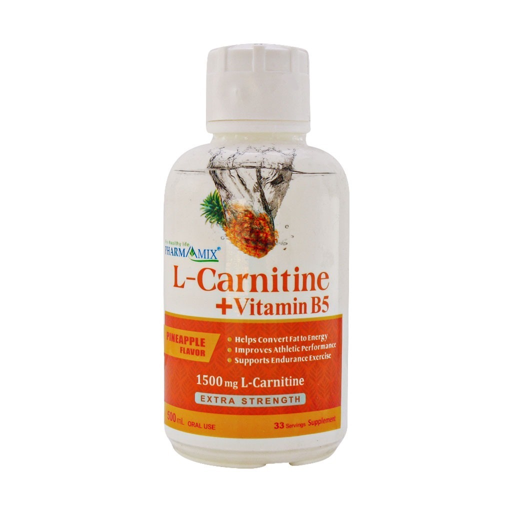 محلول ال کارنیتین و ویتامین ب5 فارمامیکس | Pharmamix L Carnitine And Vitamin B5 Oral Use 500 ml
