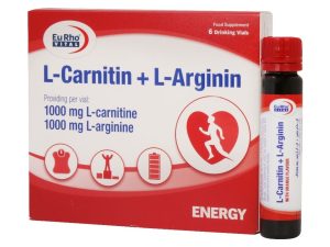 ویال ال کارنیتین و ال آرژنین یورویتال 6 عدد | Eurho Vital L Carnitin And L Arginin 6 Drinking Vials - Edited by: جزیره مکمل