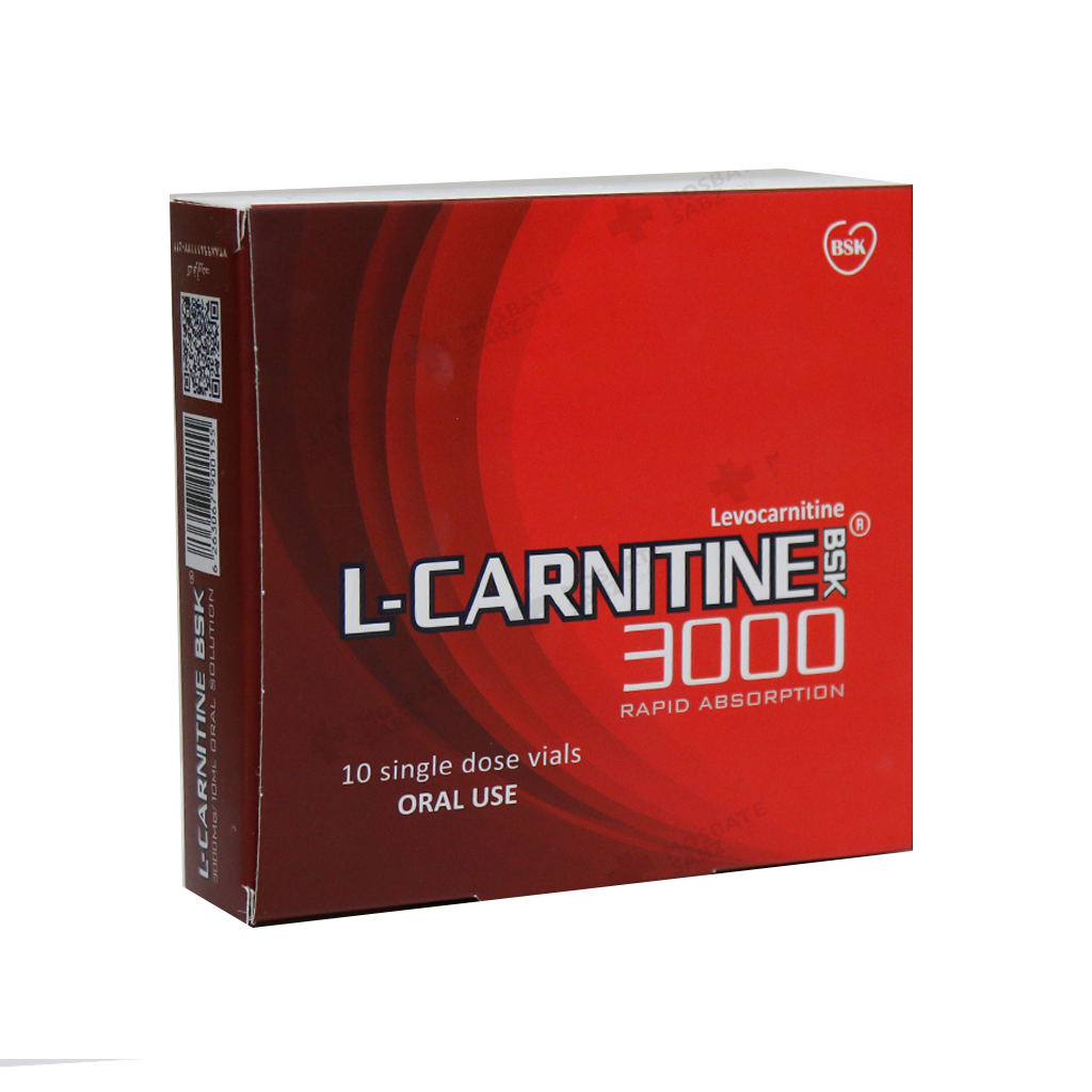 ویال خوراکی ال کارنیتین ۳۰۰۰ بی اس کی ۱۰ عدد | BSK L-Carnitine ۳۰۰۰ ۱۰ Signal Dose Vials