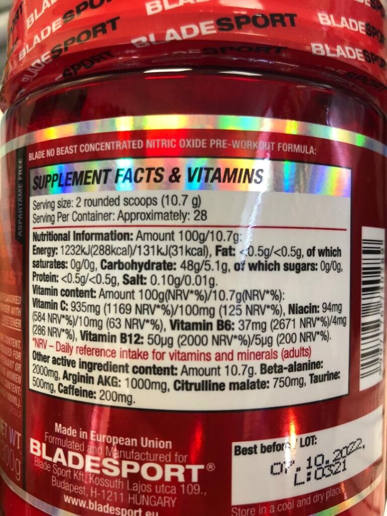 پودر نوبیست بلید اسپرت 300 گرم | Blade Sport No Beast 300 g