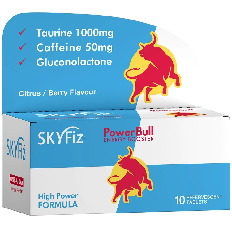 قرص جوشان اسکای فیز پاور بول | Skyfiz Power Bull Energy Booster Effervecent Tablet