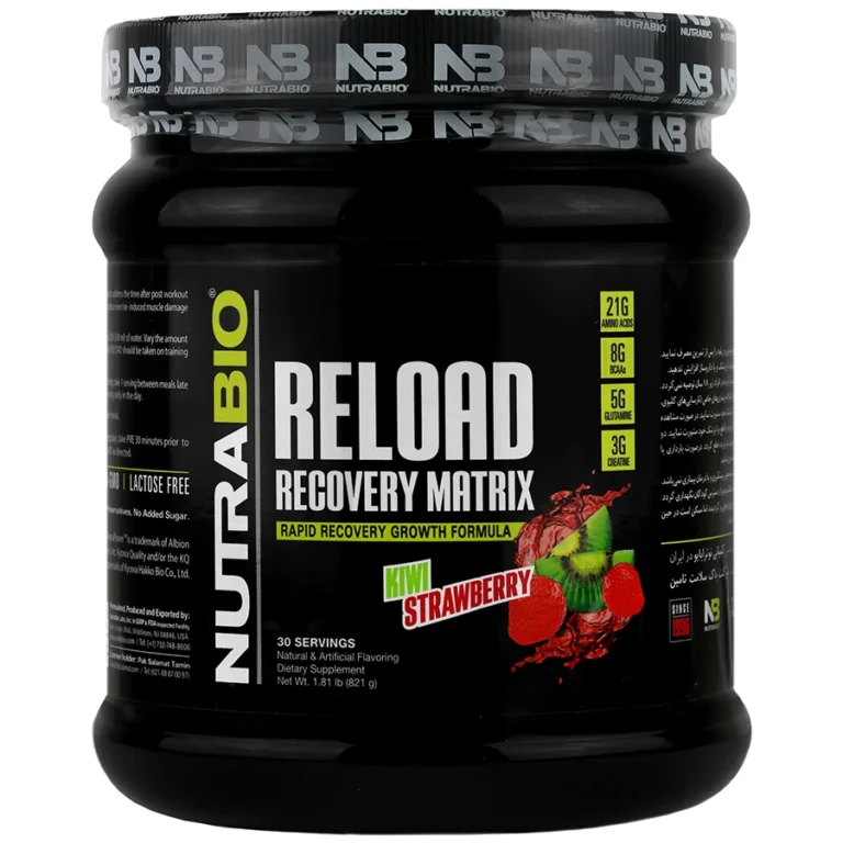 ریلود توت فرنگی کیوی نوترابایو 850 گرم | NutraBio Reload Strawberry Kiwi 850 G