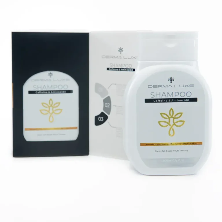 شامپو ضد ریزش درمالوکس حاوی ماینوکسیدیل و کافئین ( بدون سولفات )