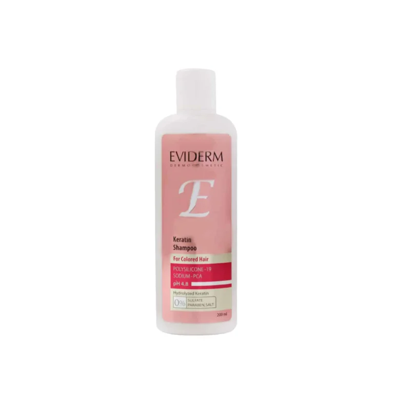 شامپو فاقد سولفات کراتینه مناسب موهای رنگ شده اویدرم 200 میلی لیتر | Eviderm Keratin Shampoo For Colored Hair 200 ml