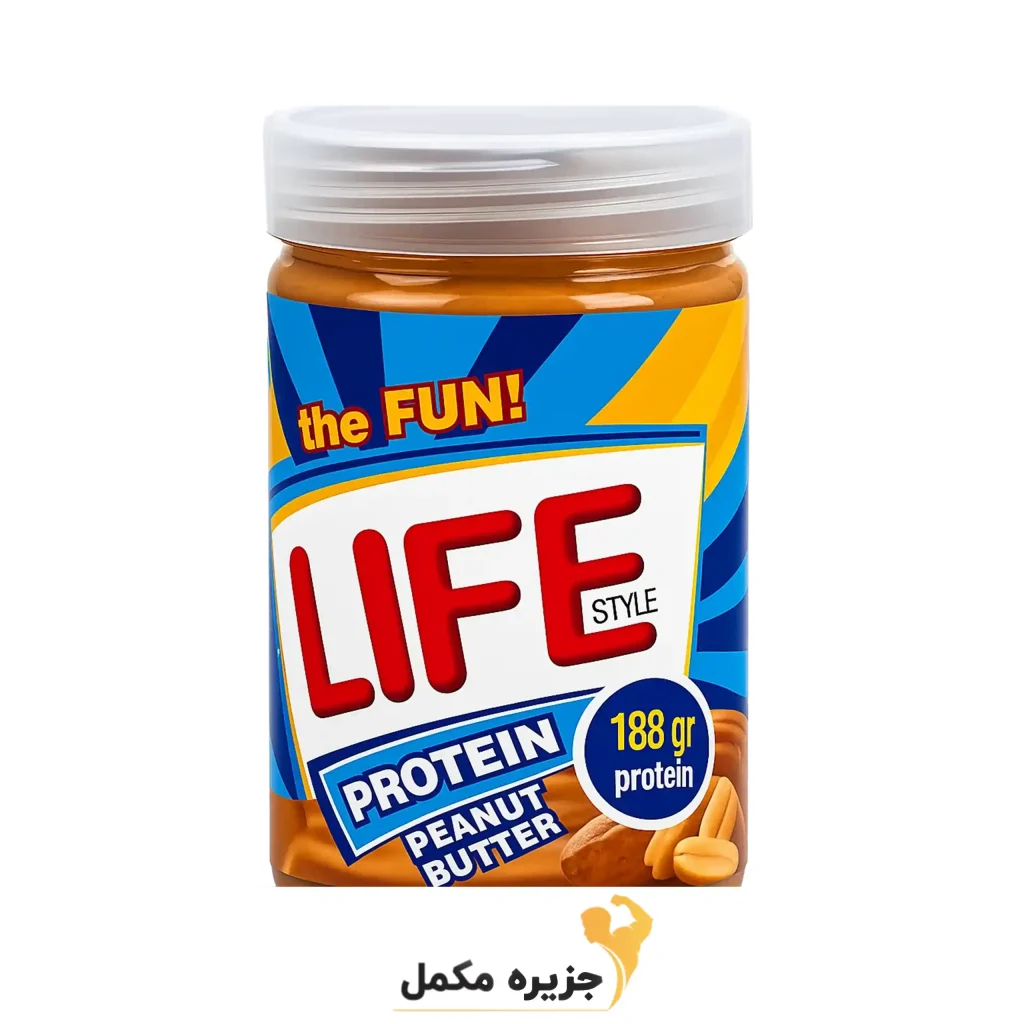 خرید کره بادام زمینی پروتئین (+Whey) 555 گرم لایف